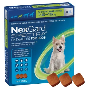 NexGard Spectra (M) – Köpekler İçin Pire, Kene ve Solucan Çiğneme Tableti